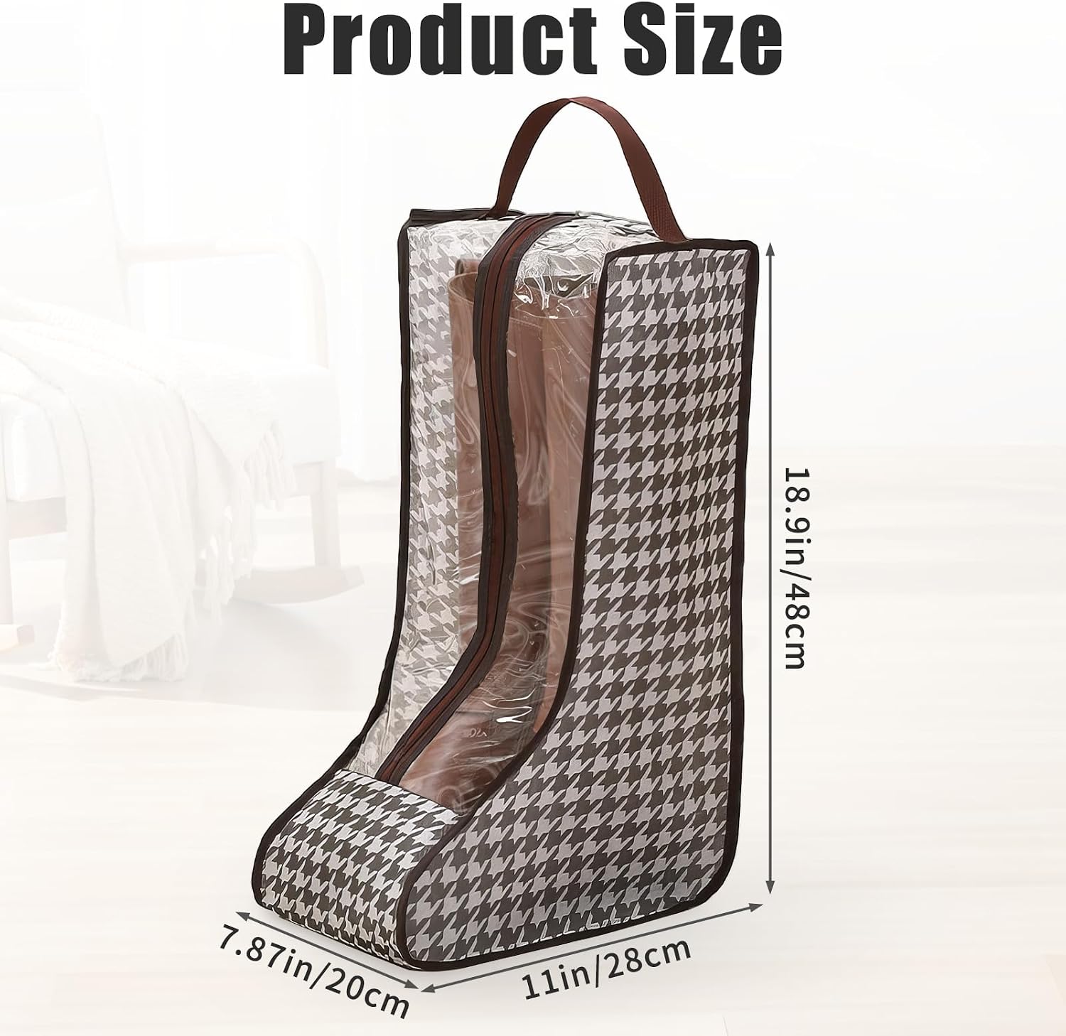 2 Pack Boot Storage Bag, Portable Dust Proof Boot Bags for Cowboy Boots - Image 3