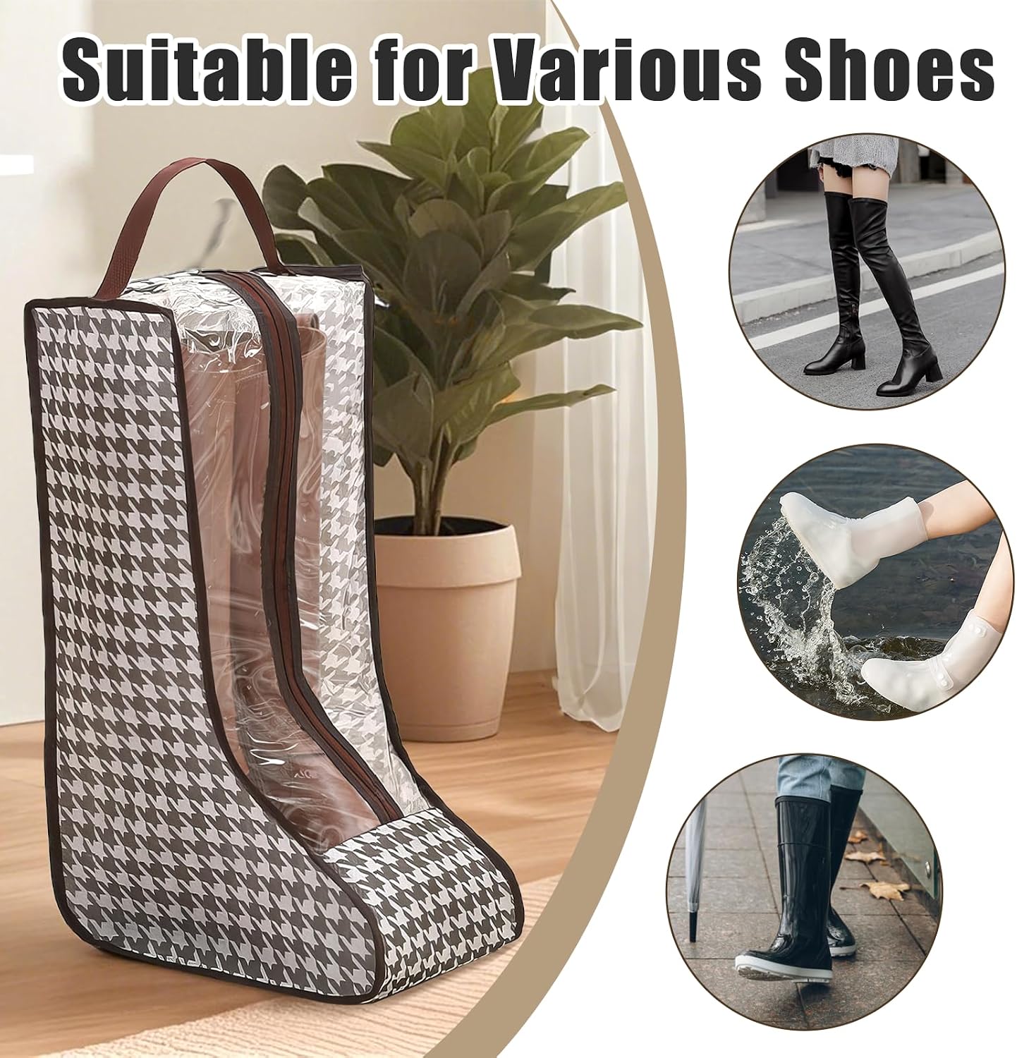 2 Pack Boot Storage Bag, Portable Dust Proof Boot Bags for Cowboy Boots - Image 5