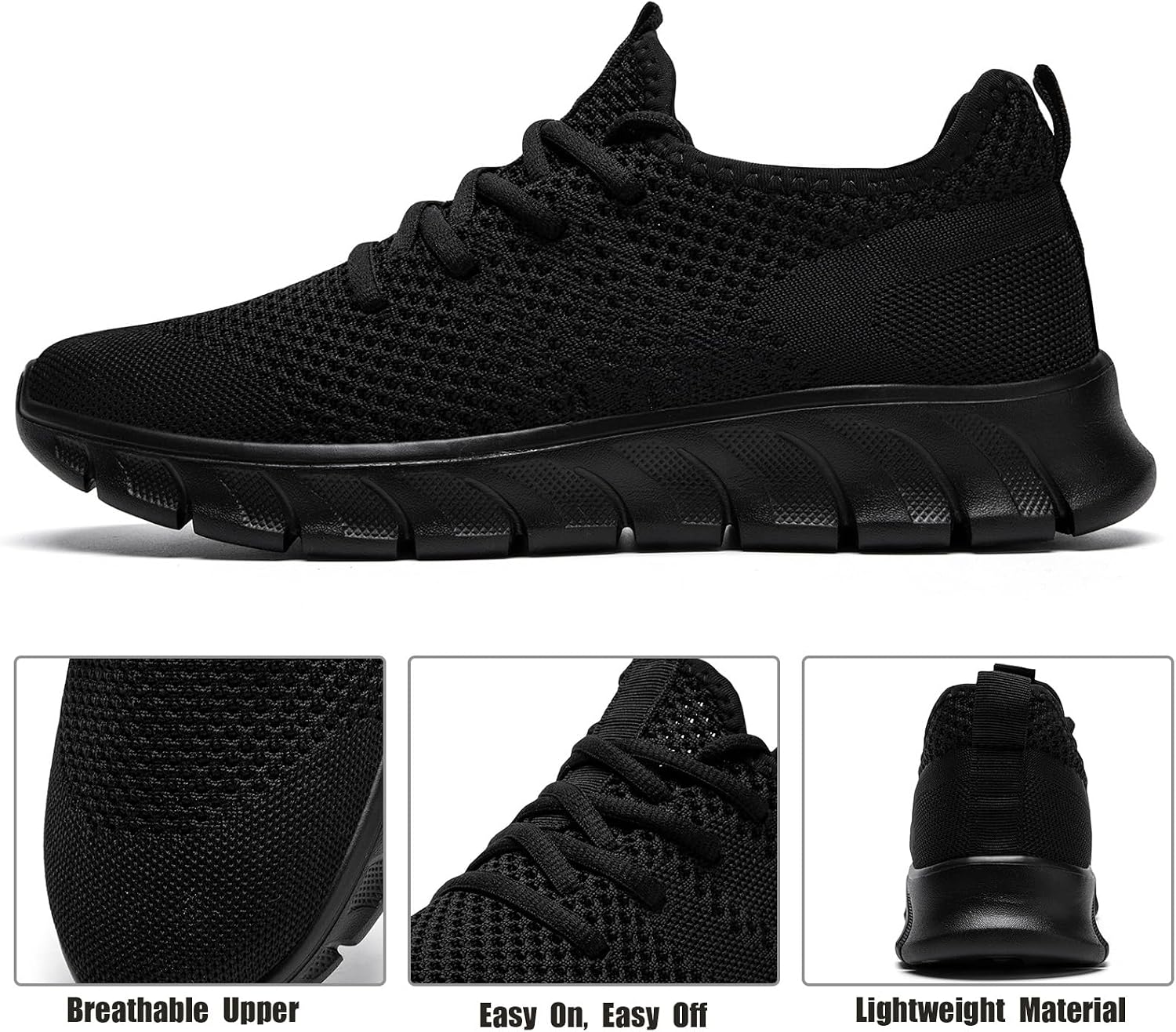 Mens Running Shoes Slip On Tennis Walking Sneakers Gym Athletic - Image 3