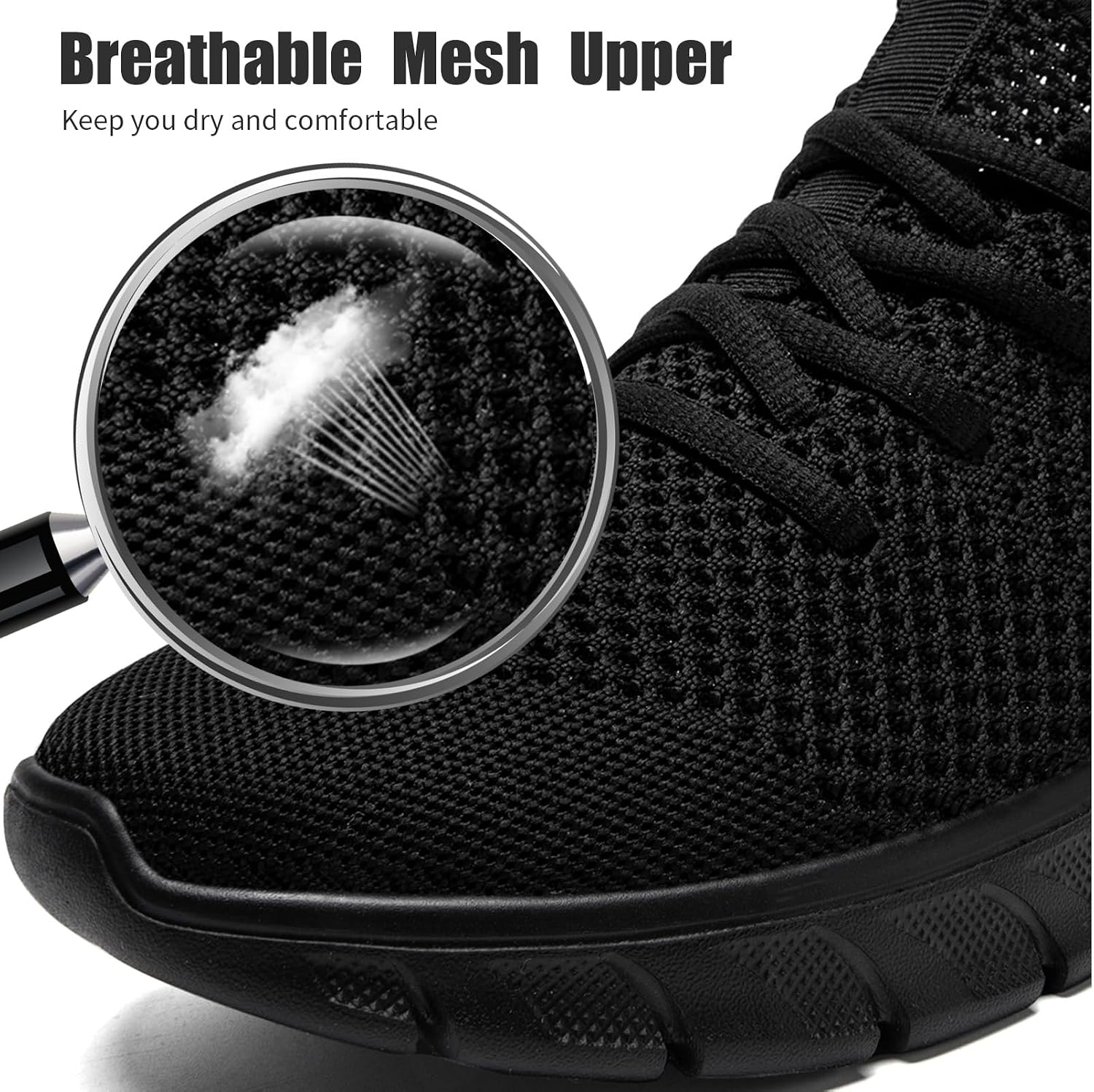 Mens Running Shoes Slip On Tennis Walking Sneakers Gym Athletic - Image 4